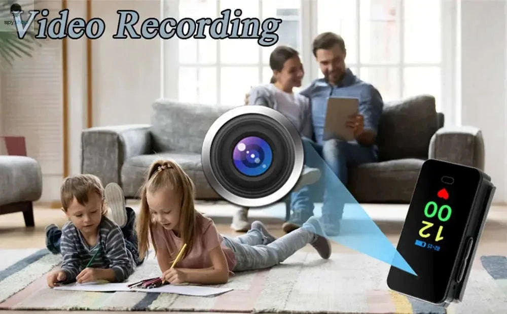 Voice Activated Camera Bracelet Watch – Discreet 1080P Recording & OLED Display-black / Camera with 64GB