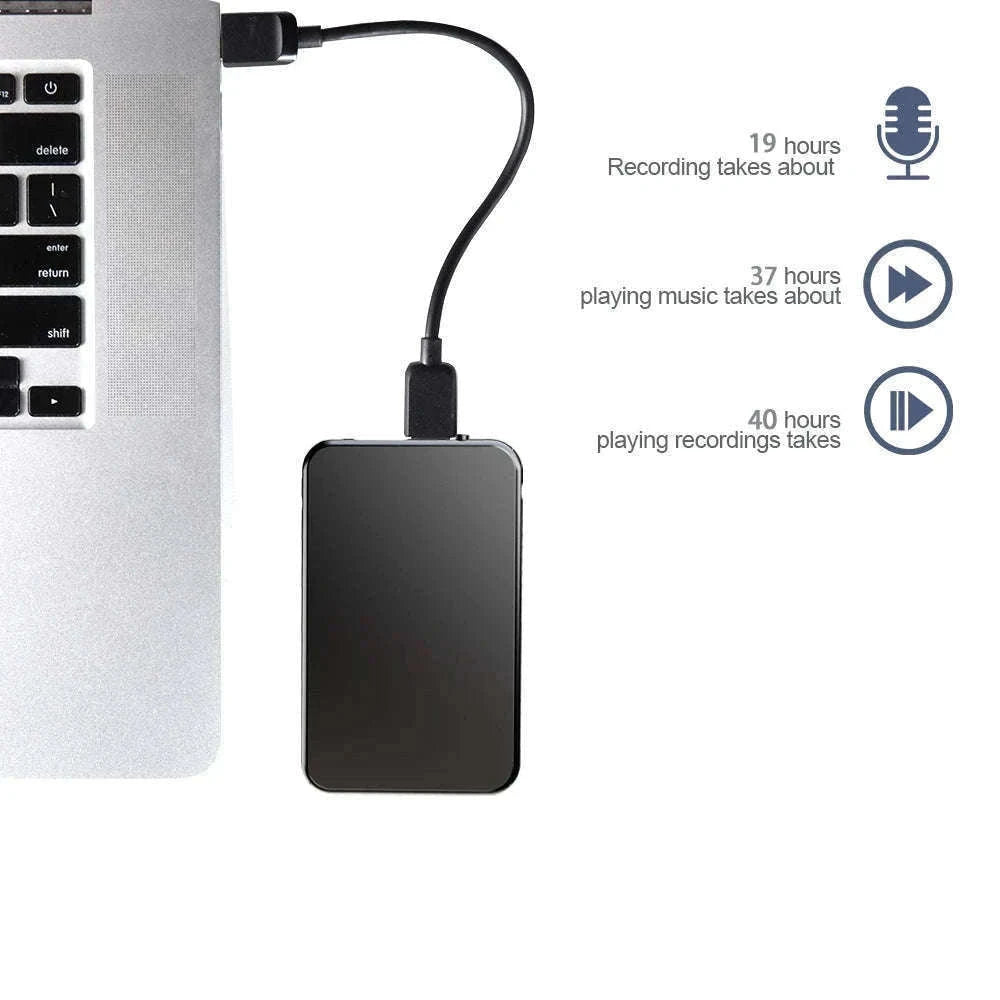 Voice Activated Digital Recorder USB with 29h Battery & Storage Options-black / China Mainland / 32 GB
