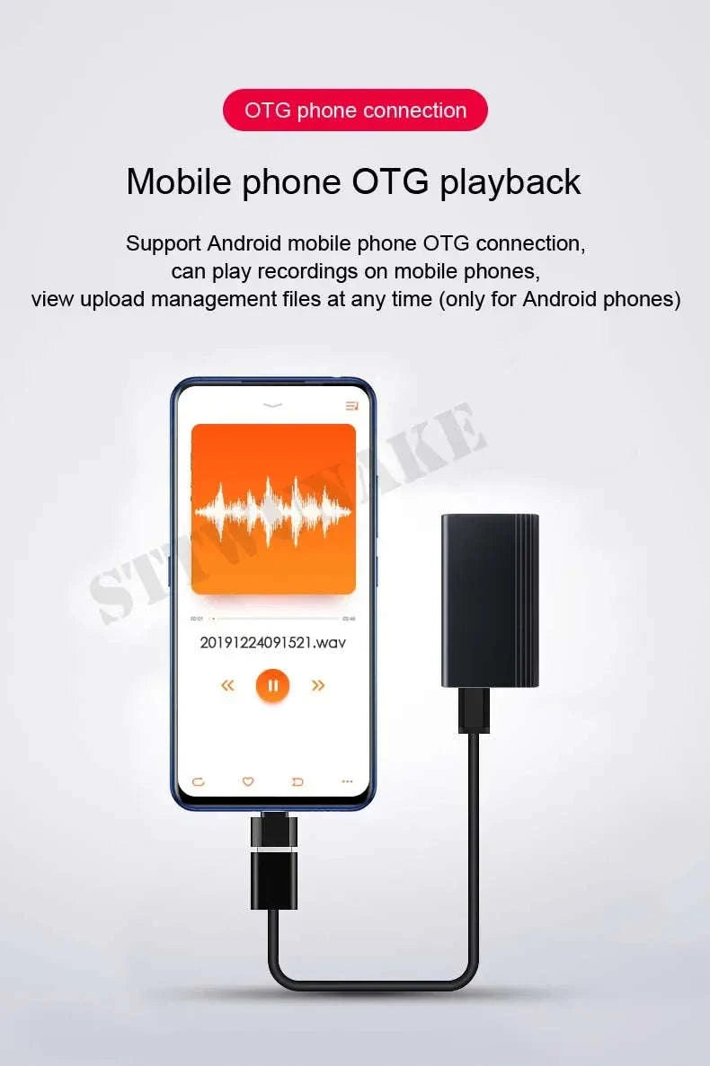 Voice Activated Recorder with 500‑Hour Recording Power-Blue / CHINA / 128 GB