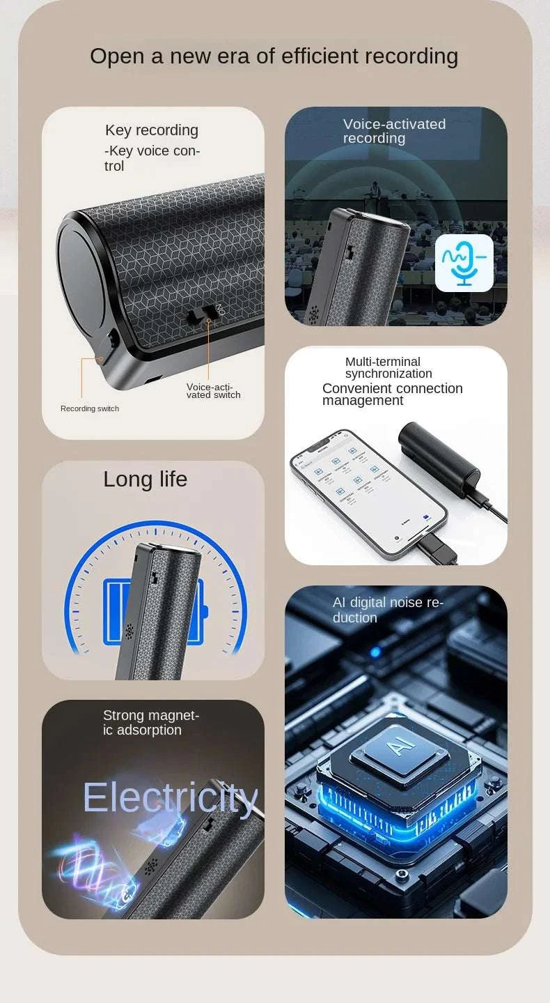 Voice Activated USB Recorder with 350H Recording & Magnetic Mount-black / 64 GB