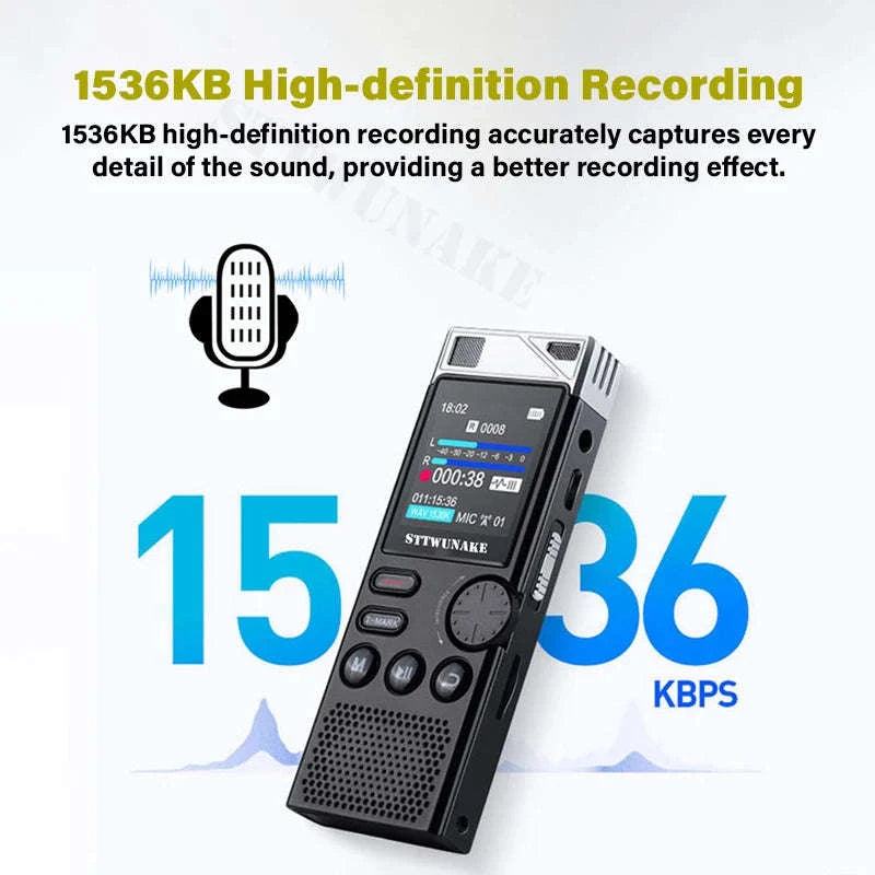 Voice Activation Recorder with Dual‑Core AI Noise Reduction-64GB / CHINA