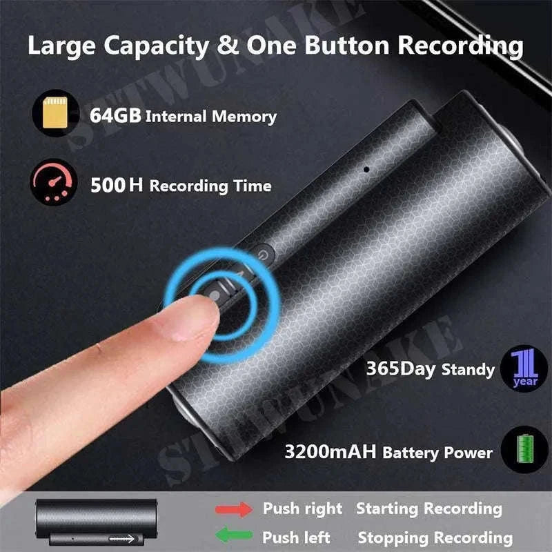 Voice Recorder 600 Hours Magnetic Digital Dictaphone-01 with OTG / China Mainland / 16 GB