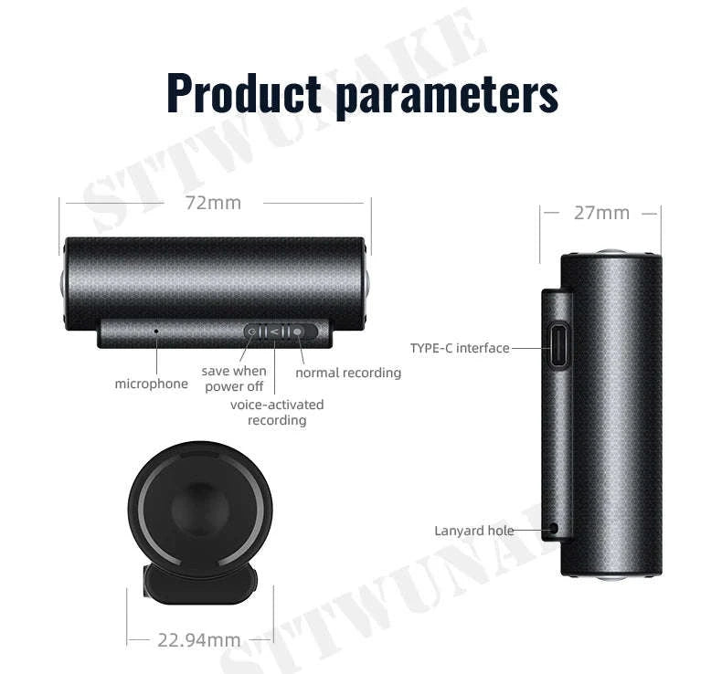 Voice Recorder 600 Hours Magnetic Digital Dictaphone-01 with OTG / China Mainland / 16 GB