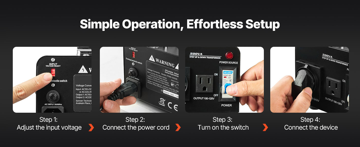 Transformador convertidor de voltaje Step Up & Down 500–6000VA US/EU