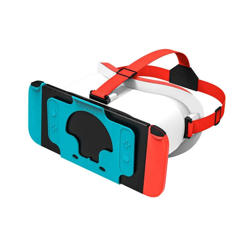 VR Headset for Console and OLED Model with Adjustable HD Lenses-Orange and White / United States
