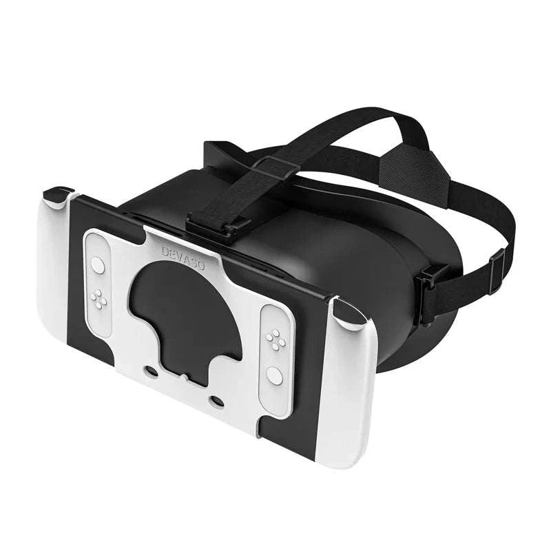 VR Headset for Console and OLED Model with Adjustable HD Lenses-Orange and White / United States