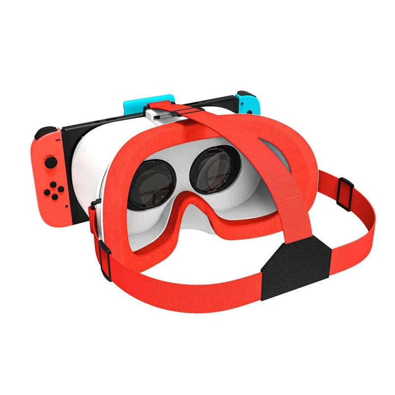 VR Headset for Console and OLED Model with Adjustable HD Lenses-Orange and White / United States