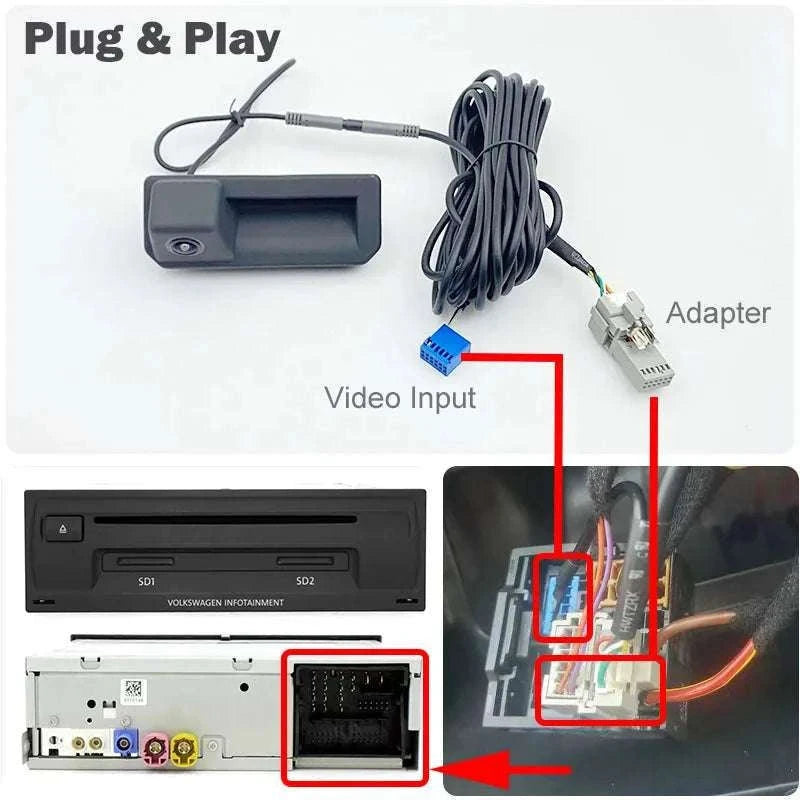 VW Jetta MK7 Rear View Backup Camera 2019–2023 Plug & Play-CANBUS CAM / China Mainland