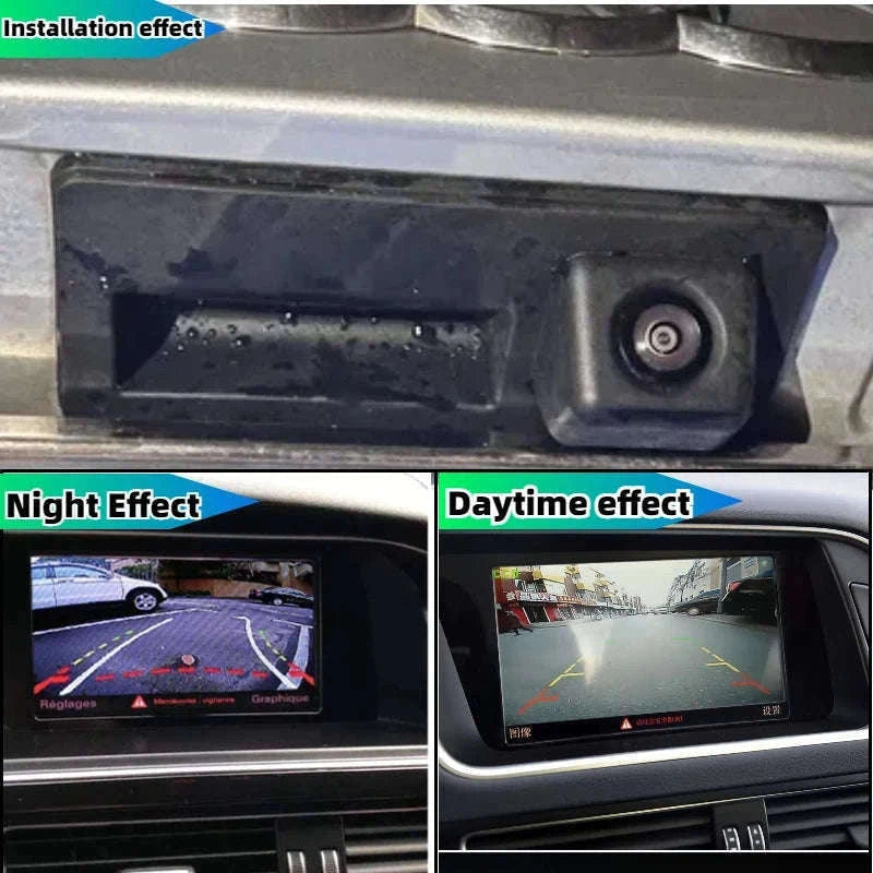 VW Tiguan 2007–2017 Rearview Backup Camera Trunk Handle CCD-AHD-CVBS Fixed ruler