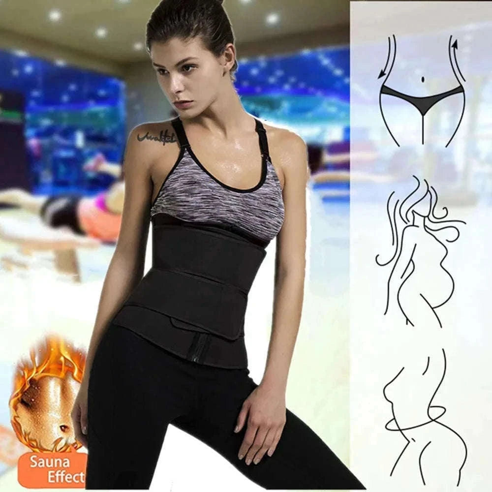 Waist Trainer Fitness Belt for Core Support and Workouts-H / XXL