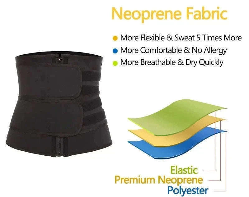 Waist Trainer Fitness Belt for Core Support and Workouts-H / XXL