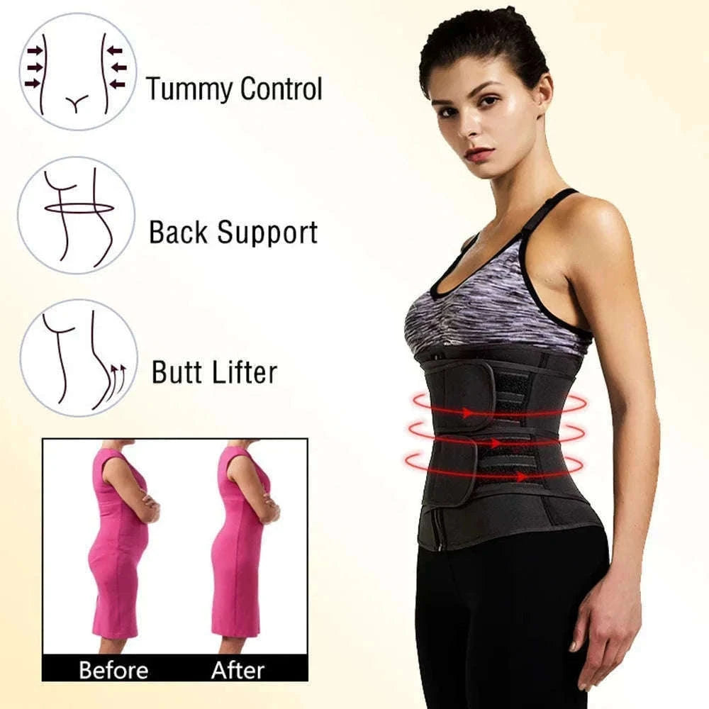 Waist Trainer Fitness Belt for Core Support and Workouts-H / XXL