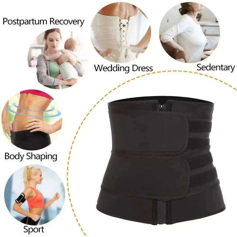 Waist Trainer Fitness Belt for Core Support and Workouts-H / XXL
