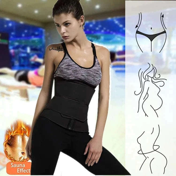 Waist Trainer Fitness Belt for Core Support and Workouts-H / XXL