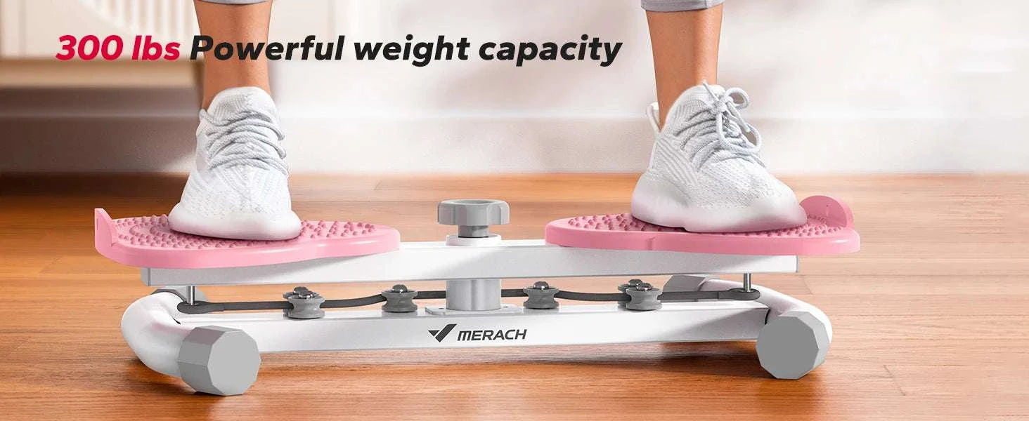 Waist Twisting Balance Board with Foot Massage & Cord Pulls-2465W / United States