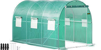 Walk-In Tunnel Greenhouse Galvanized Frame Waterproof Cover-10x7x7 ft Green / United States