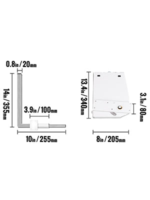 Murphy Bed Hardware Kit for Queen or King Wall Beds