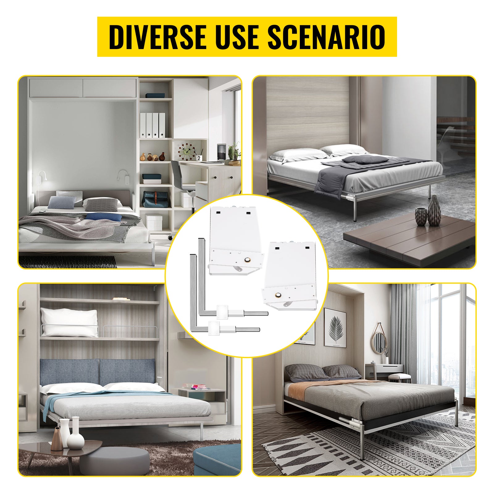 Murphy Bed Hardware Kit for Queen or King Wall Beds