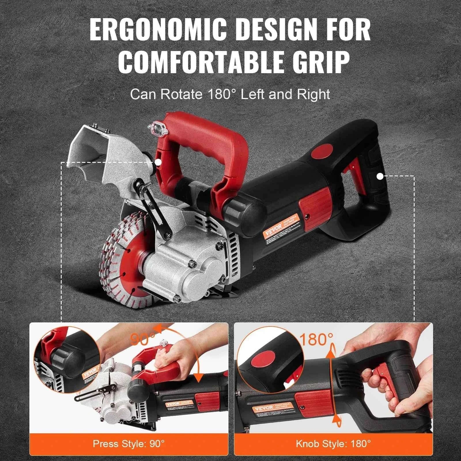 Wall Chaser Cutting Machine 4800W with 5 Saw Blades-spain