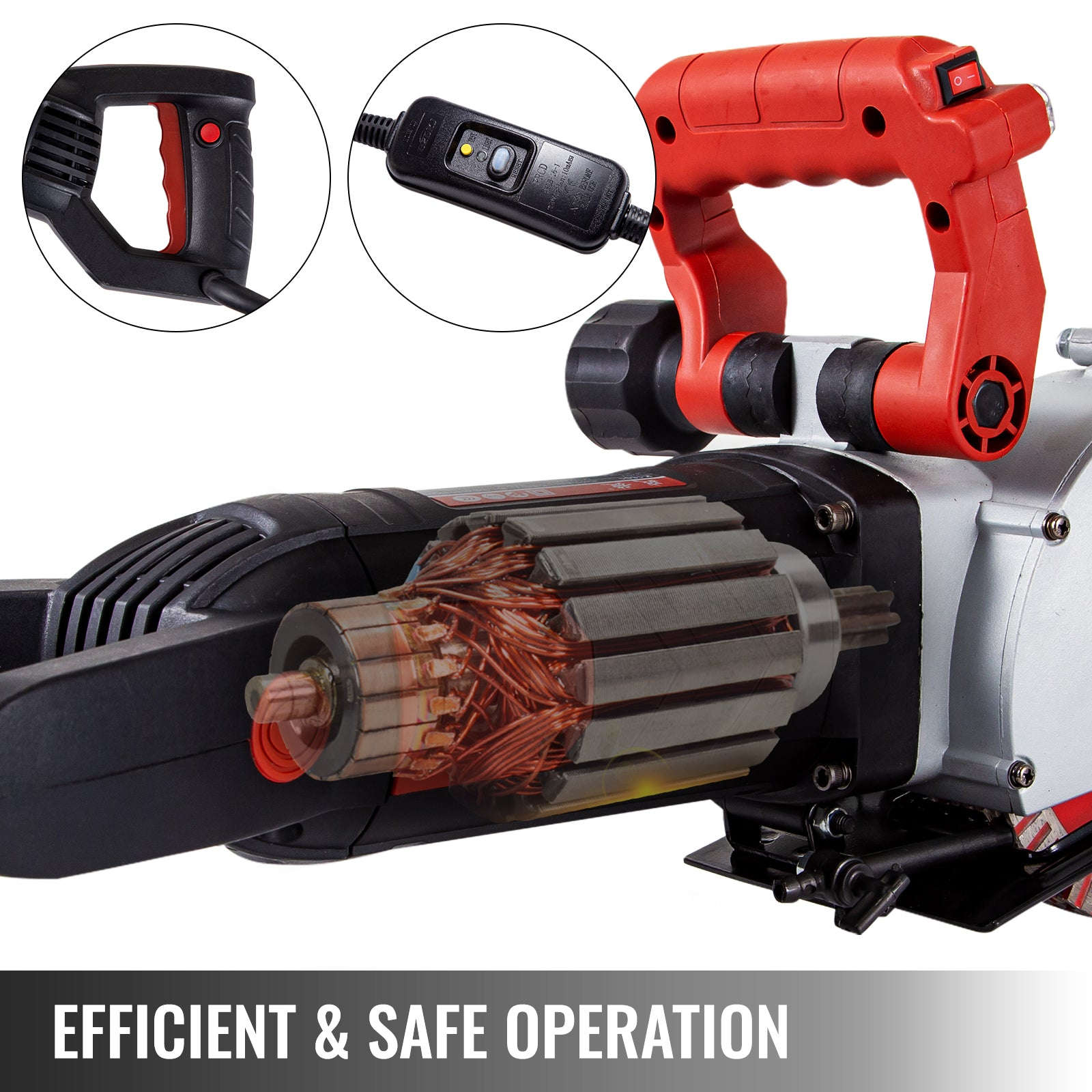 Wall Chaser Cutting Machine 4800W with 5 Saw Blades-spain