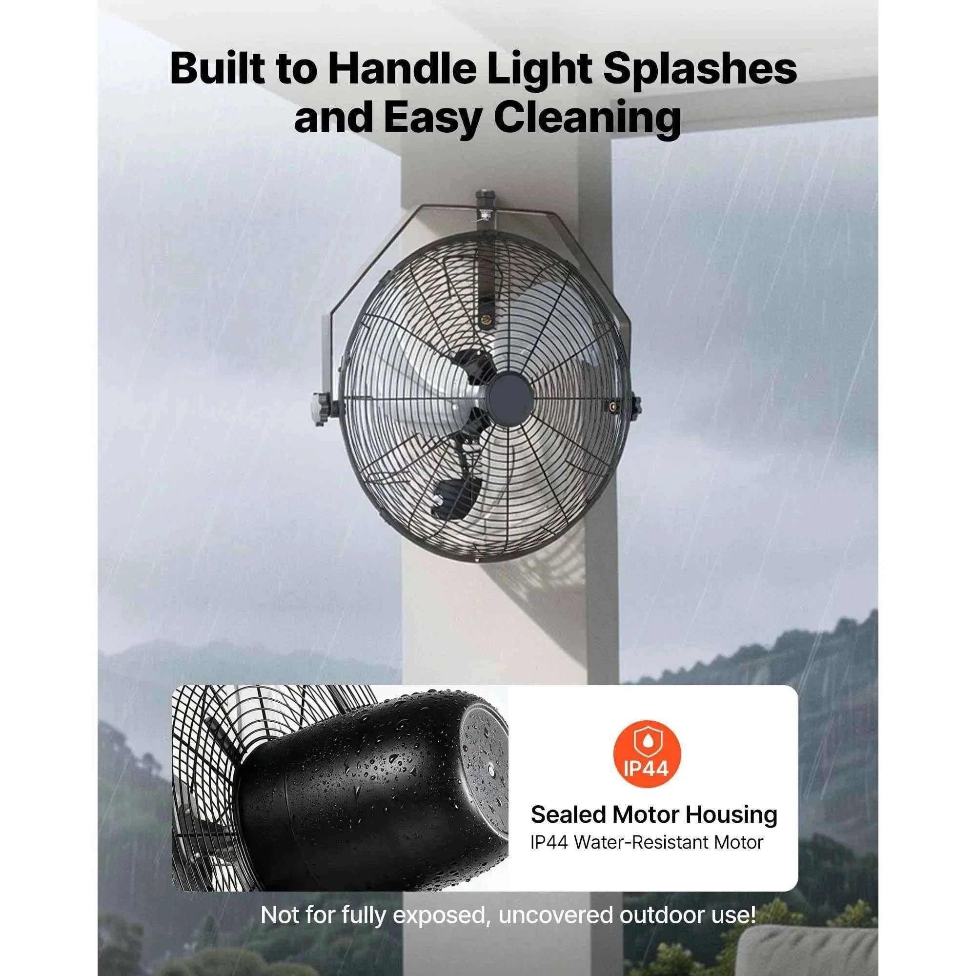 Wall Mount Fan 18/20 Inch 3-Speed Adjustable Rotation Angle-20in / United States