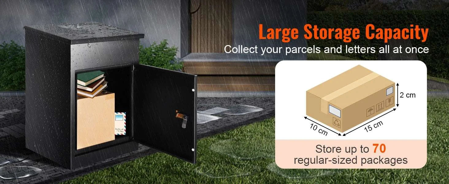 Wall Mounted Locking Package Mailbox Waterproof Anti-Theft Box-42in / UNITED KINGDOM