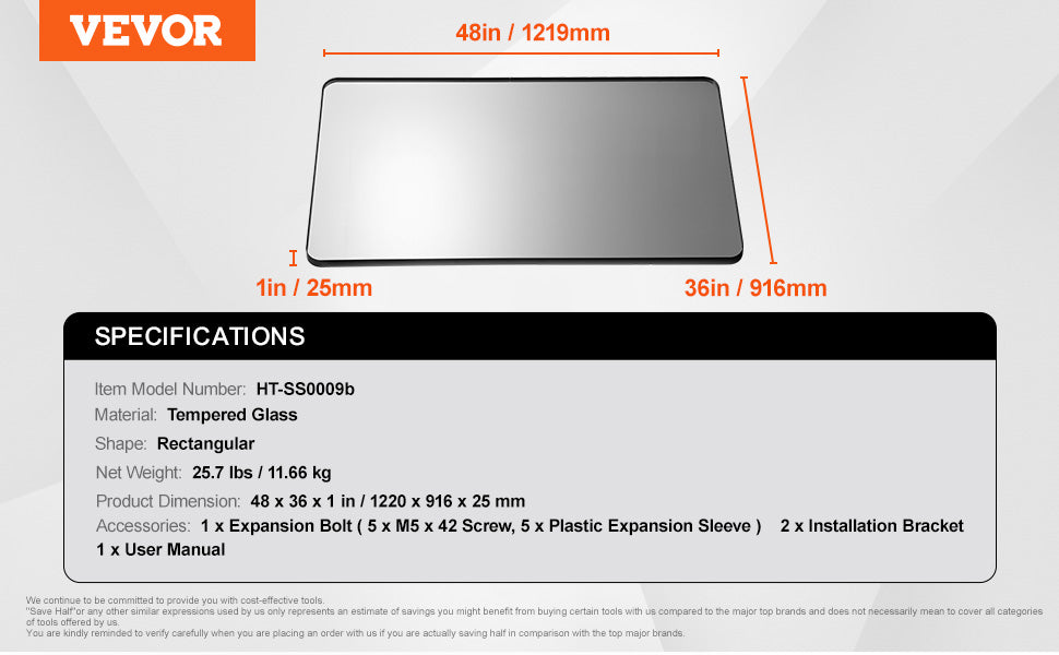 Wall Mounted Makeup Mirror with Aluminum Alloy Frame and Shatter-Resistant Film