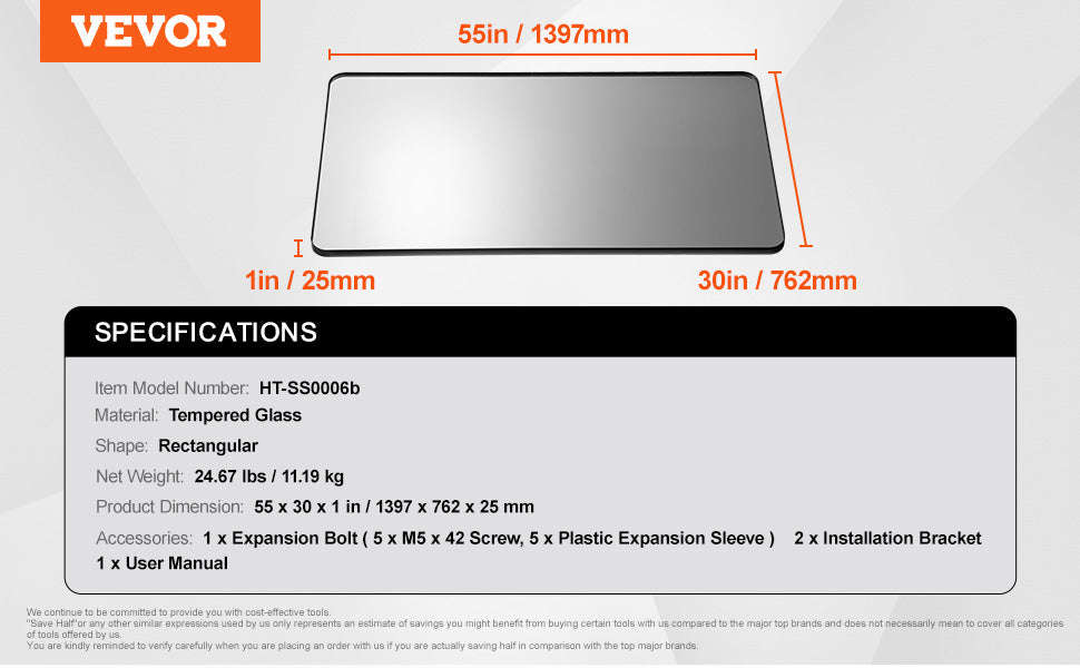 Wall Mounted Makeup Mirror with Aluminum Alloy Frame and Shatter-Resistant Film-28x60inch Black / United States