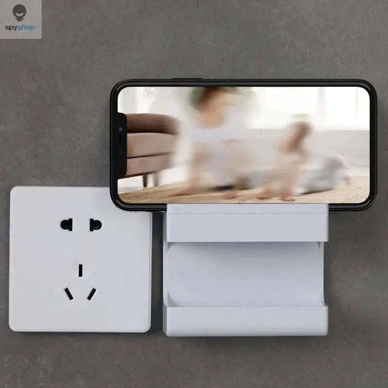 Wall-Mounted Organizer for Remotes and Phones-C black