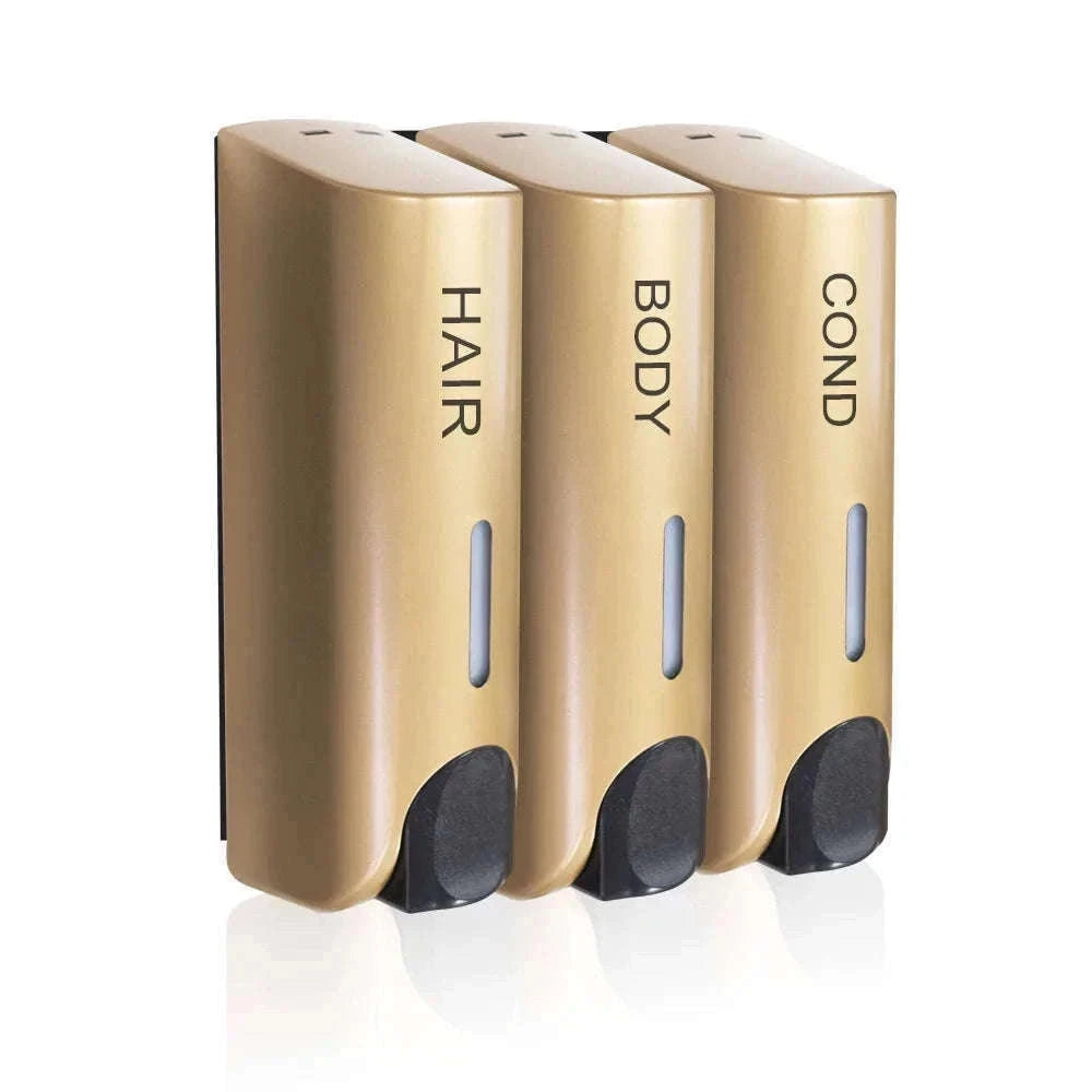 Wall-Mounted Soap Dispenser 350ml Single, Double or Triple-Siliver 3 / China Mainland