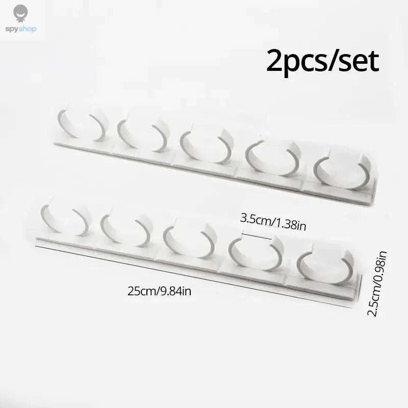 Wall-Mounted Spice Rack – Space-Saving Adhesive Kitchen Jar Organizer-2pcs Grey