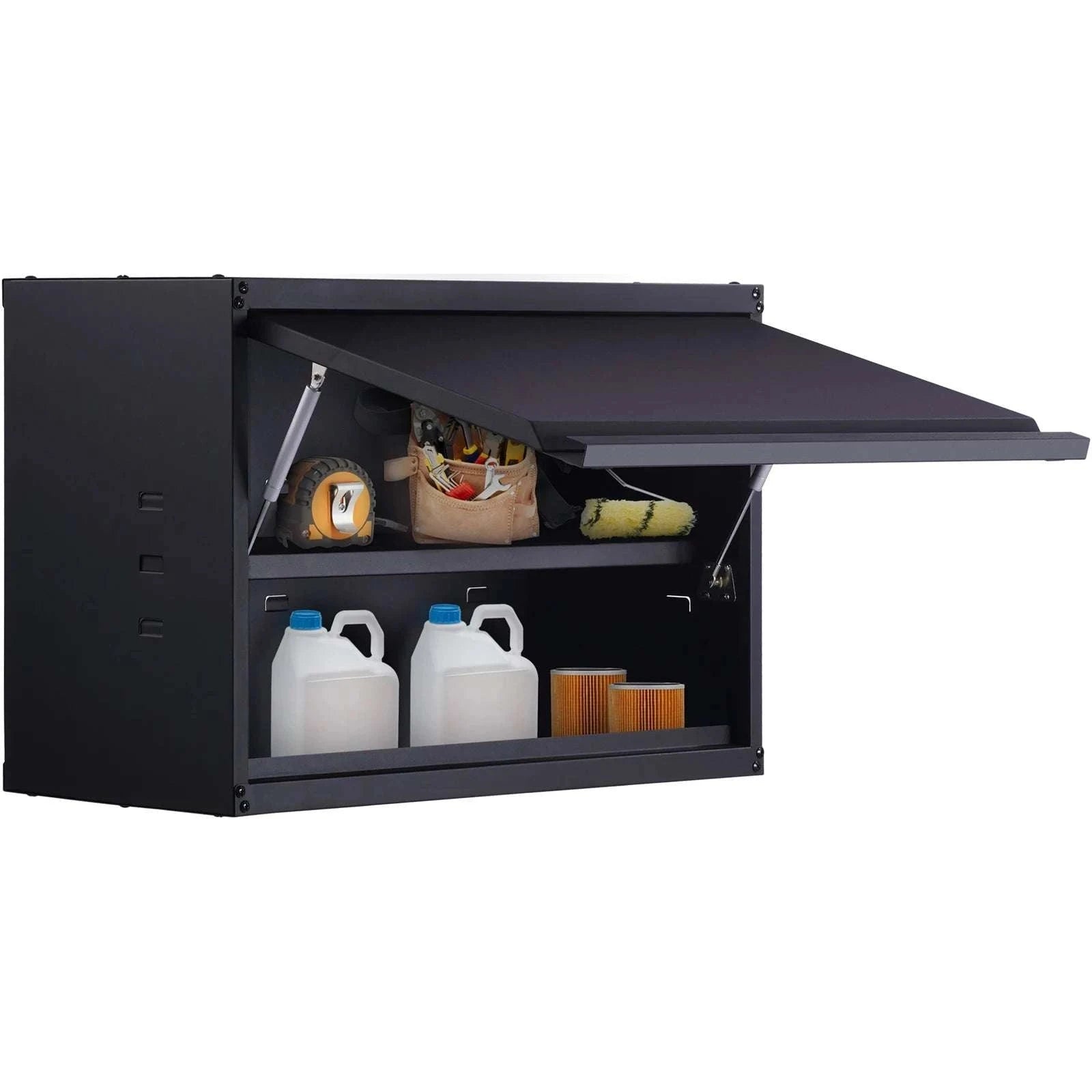 Wall-Mounted Steel Garage Storage Cabinet with Adjustable Shelf-120 lbs / france