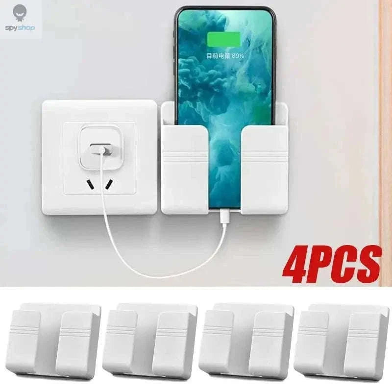 Wall Mounted Storage Box Organizer for Remotes and Phones-4PCS-Black