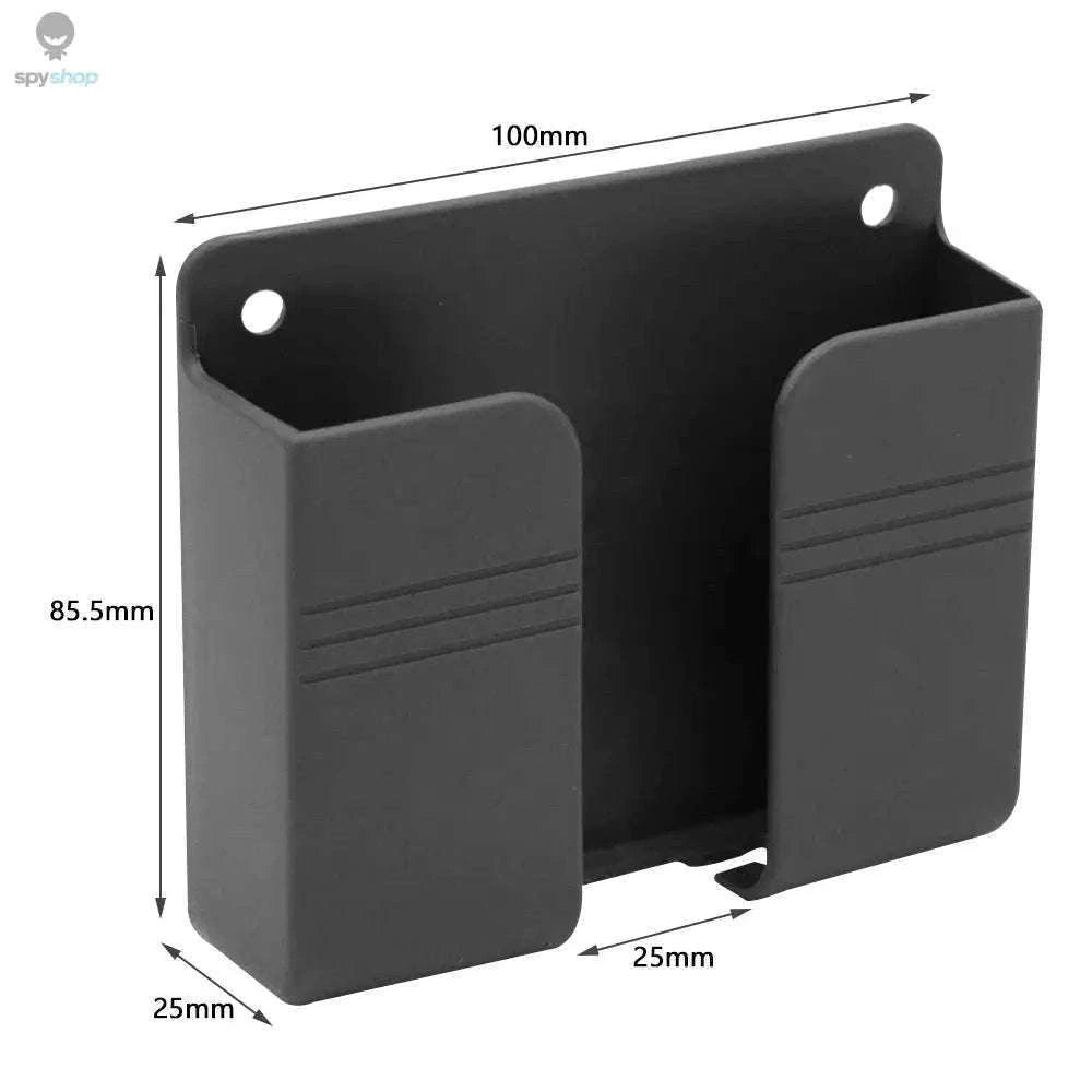 Wall Mounted Storage Box Organizer for Remotes and Phones-4PCS-Black