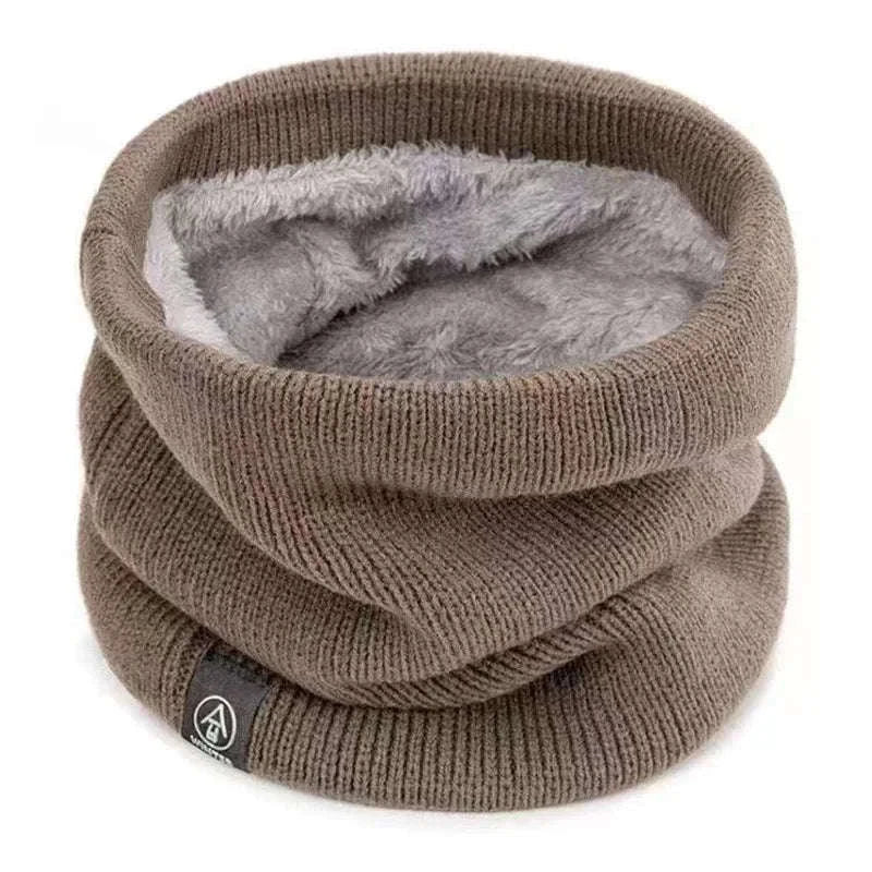 Warm Knitted Winter Neck Gaiter Scarf for Cold Weather-wine red