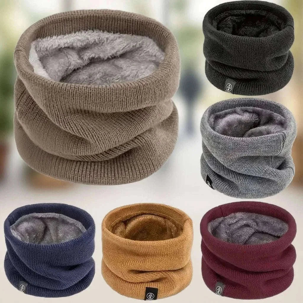 Warm Knitted Winter Neck Gaiter Scarf for Cold Weather-wine red