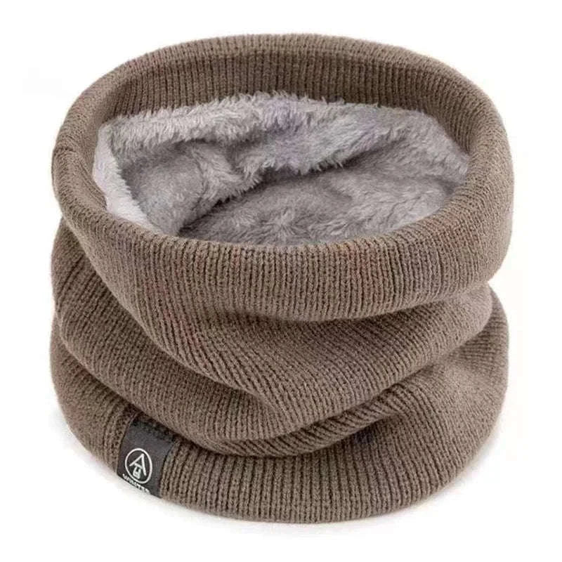 Warm Knitted Winter Neck Gaiter Scarf for Cold Weather-wine red