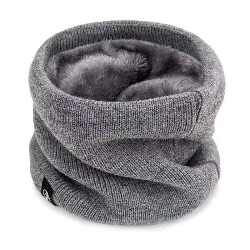 Warm Knitted Winter Neck Gaiter Scarf-wine red