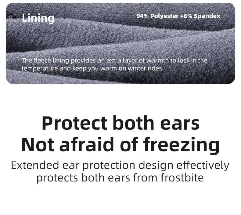 Warm Winter Earflap Hat Windproof Fleece Outdoor Ski Cap-M009-2 / One Size