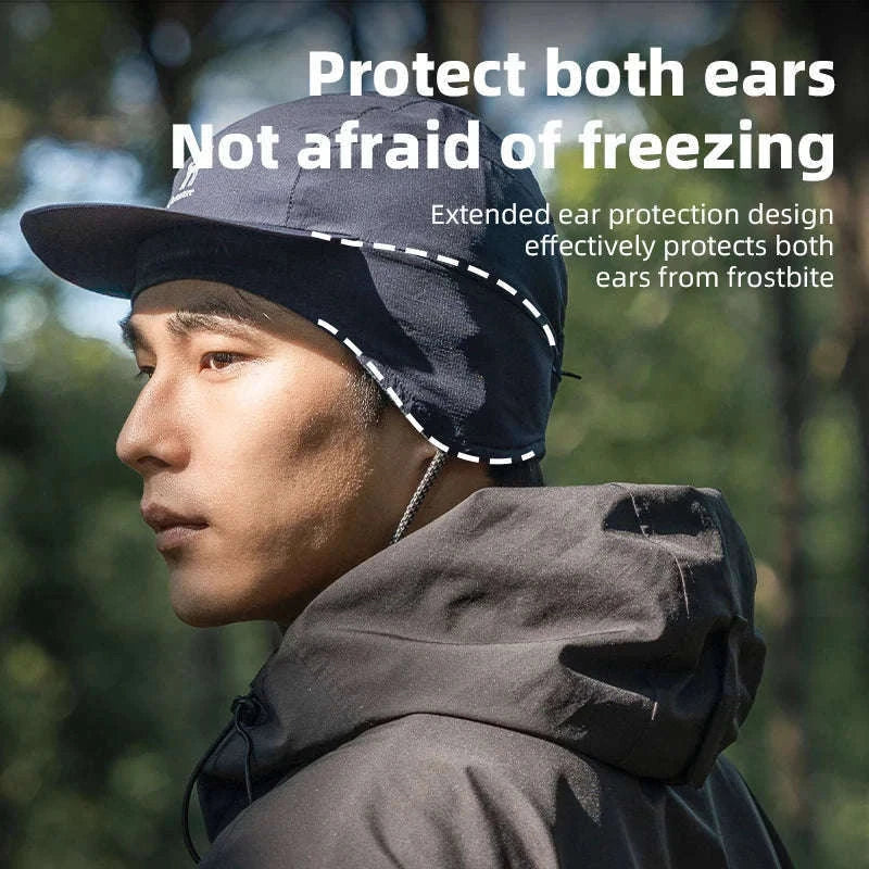 Warm Winter Earflap Hat Windproof Fleece Outdoor Ski Cap-M009-2 / One Size