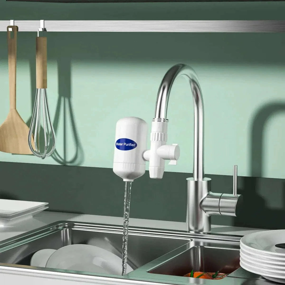 Washable Replacement Kitchen Faucet Water Filter-United States / White G1576A