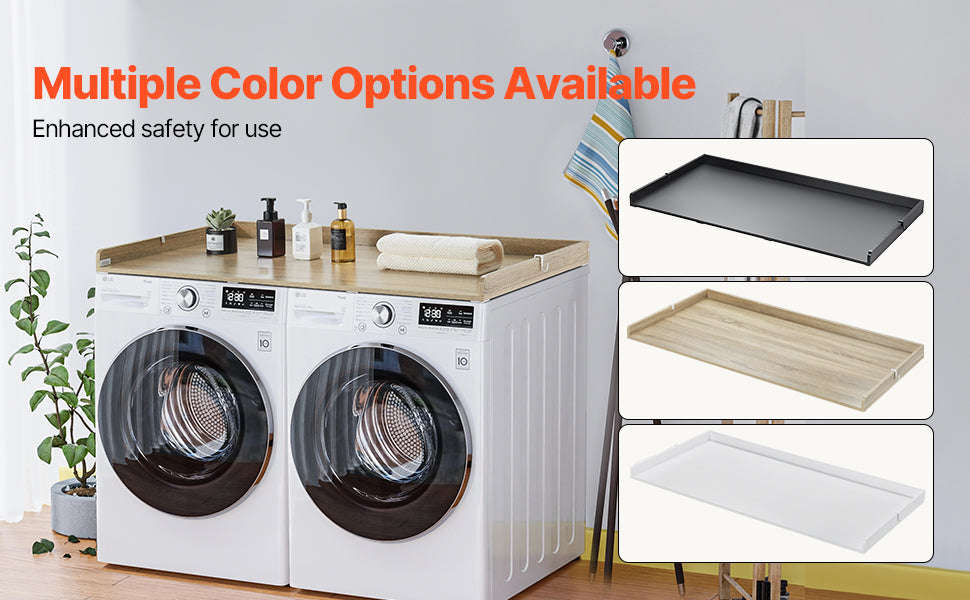Washer Dryer Countertop with Drawer Shelf-Black Splicing Panel / france