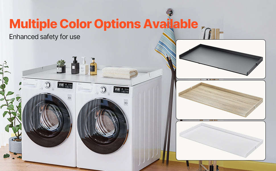 Washer Dryer Countertop with Drawer Shelf-Black Splicing Panel / france