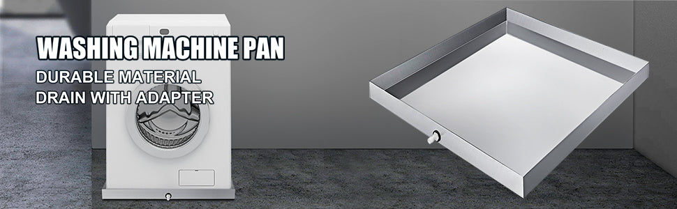 Stainless Steel Washing Machine Drain Pan with Welded Corners