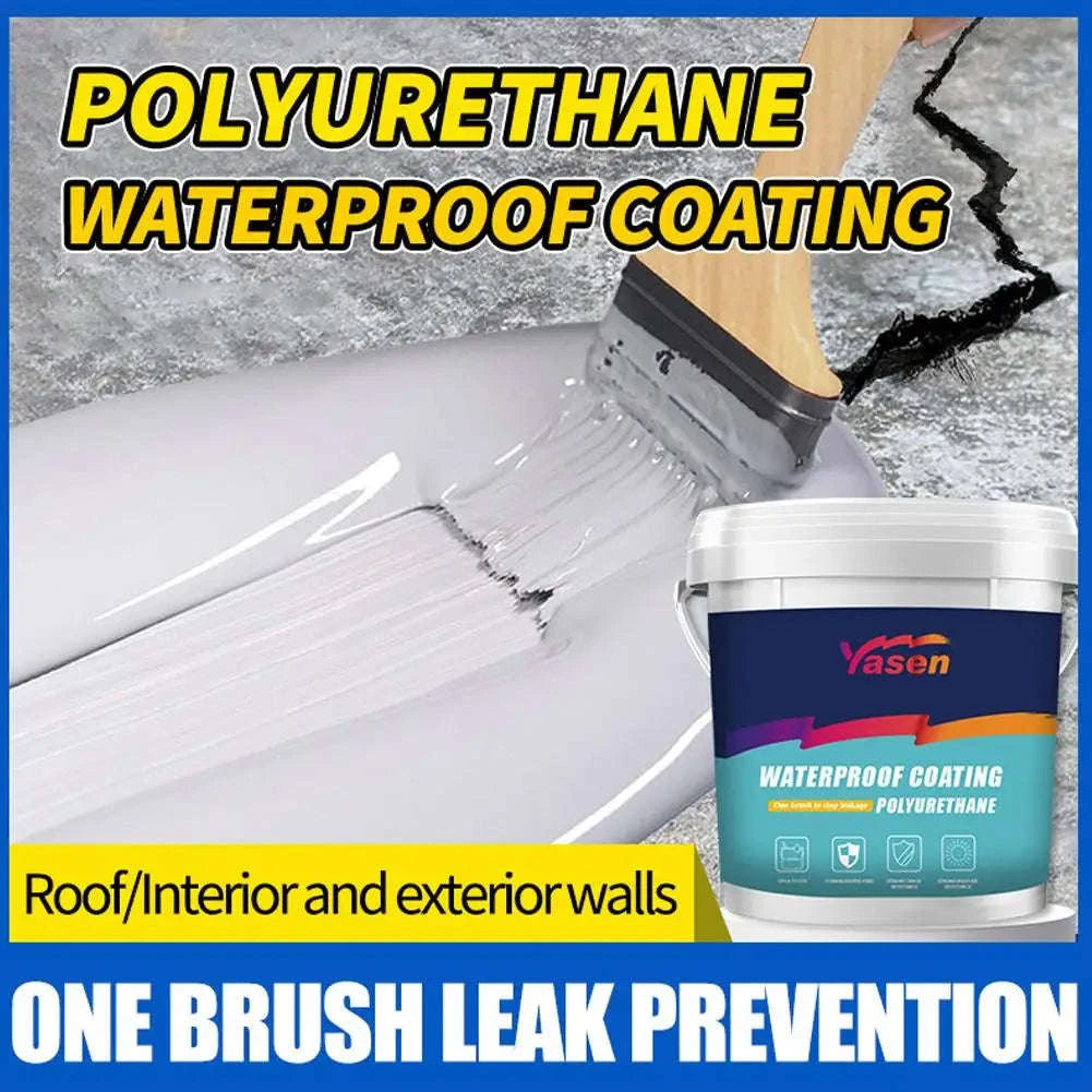 Water-Based Polyurethane Waterproof Coating for Wall & Roof Leak Repair-Black