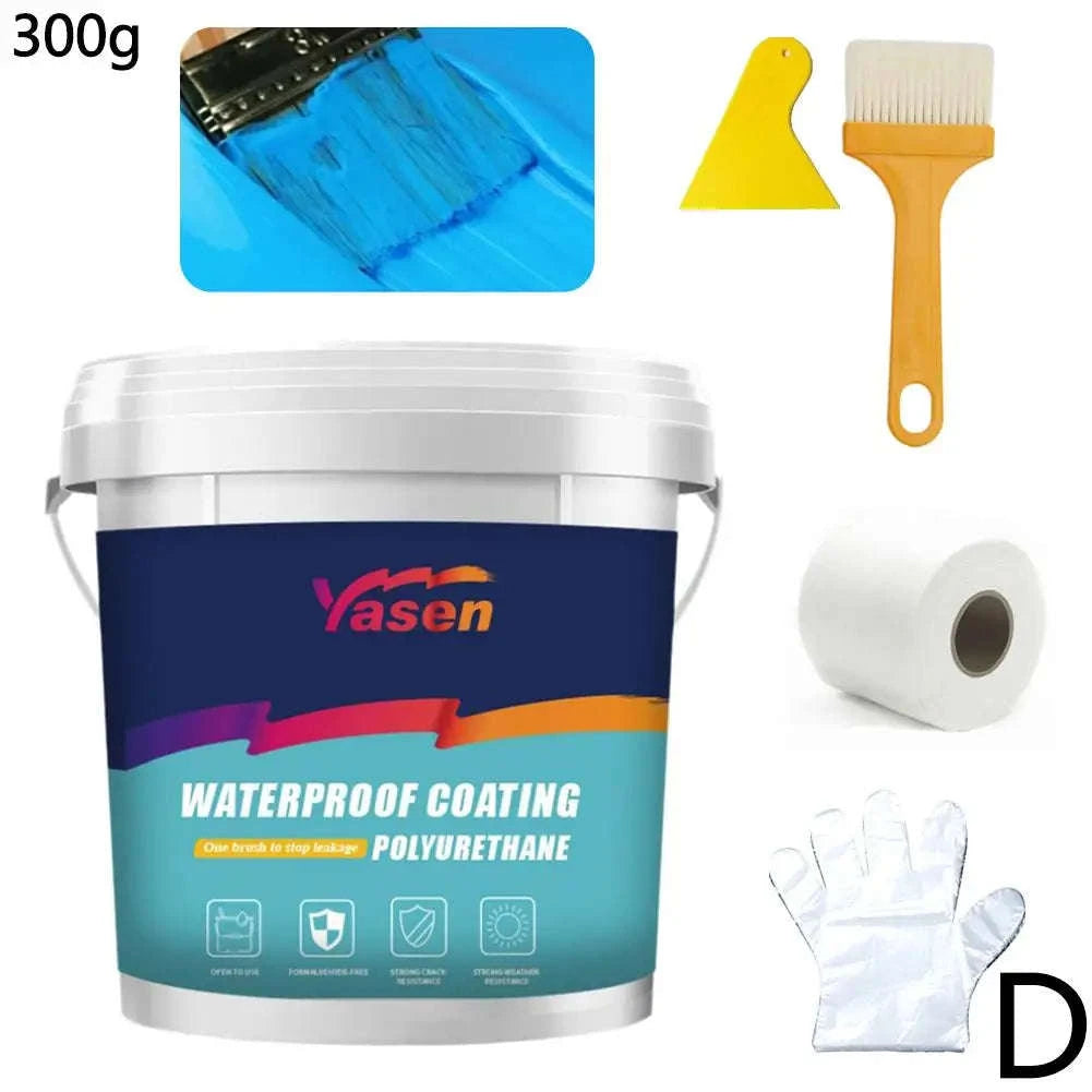 Water-Based Polyurethane Waterproof Coating for Wall & Roof Leak Repair-Black