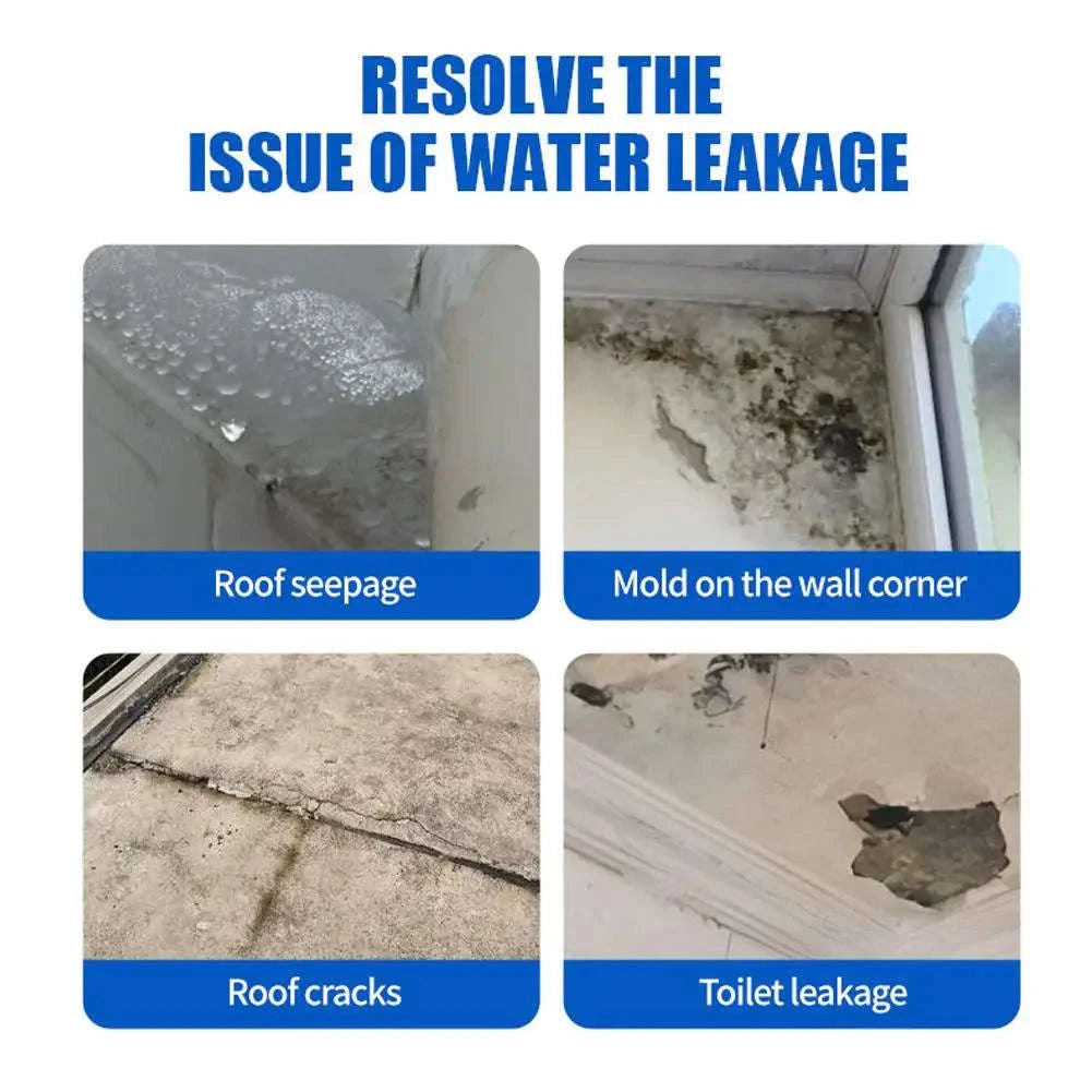 Water-Based Polyurethane Waterproof Coating for Wall & Roof Leak Repair-Black