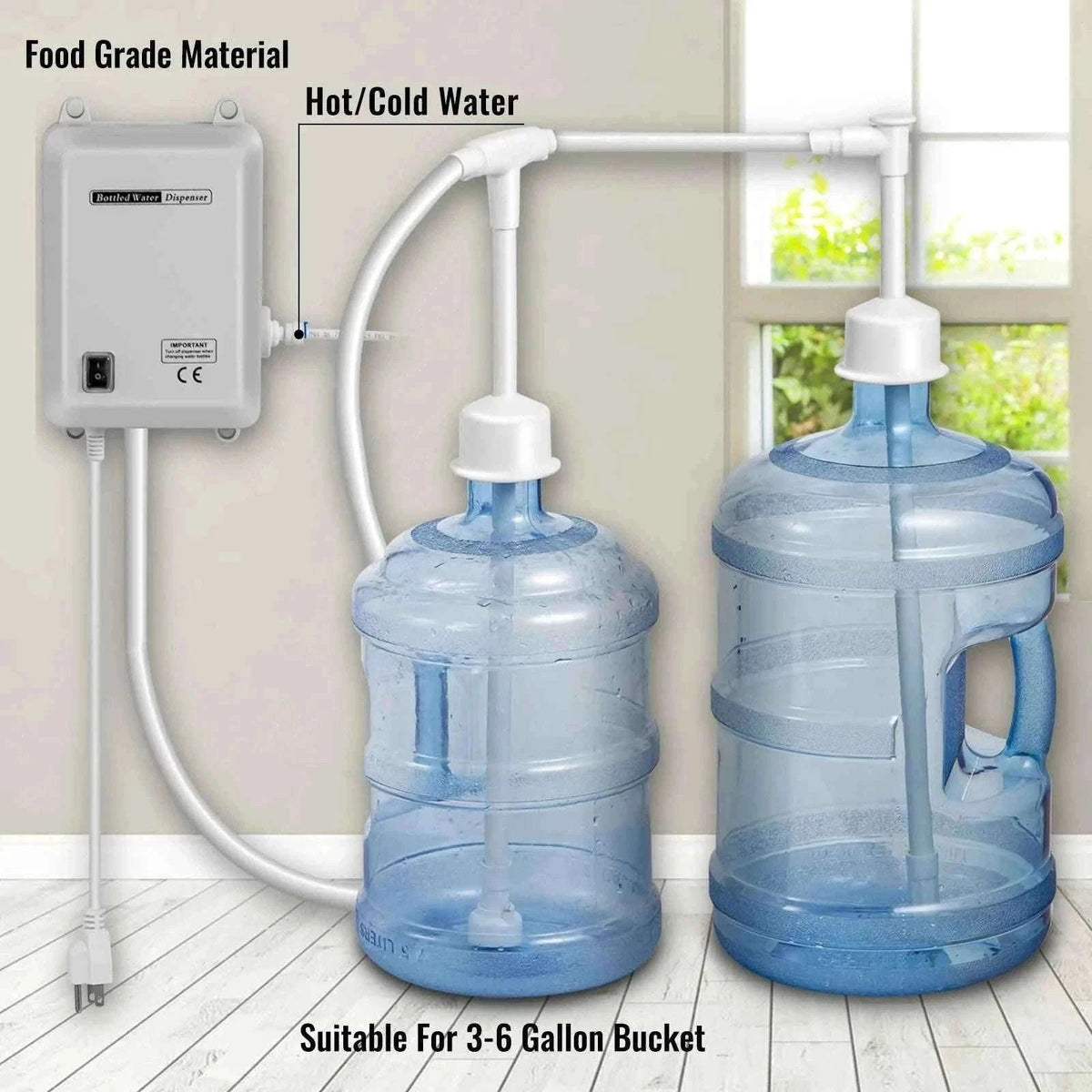 Water Bottle Dispenser Pump System for Refrigerator and Ice Maker-One Pipe Type 1 / Australia