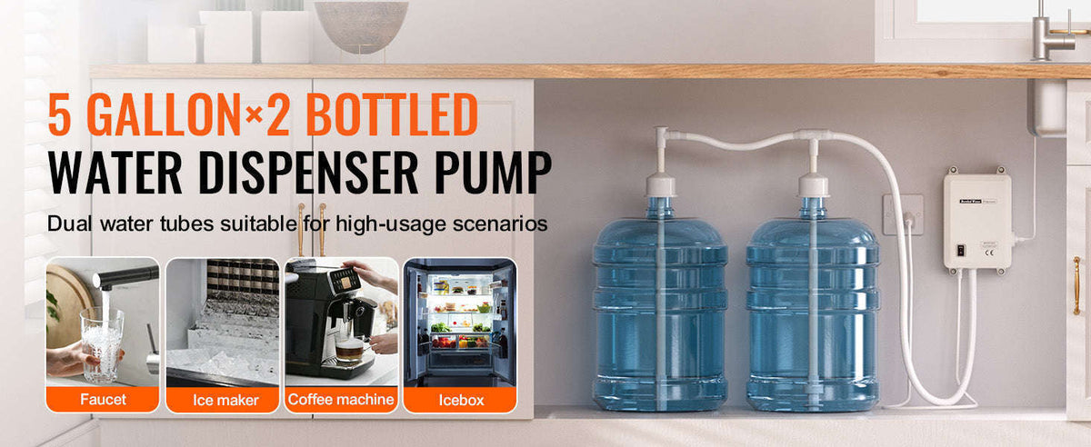 Water Bottle Dispenser Pump System for Refrigerator and Ice Maker-One Pipe Type 1 / Australia