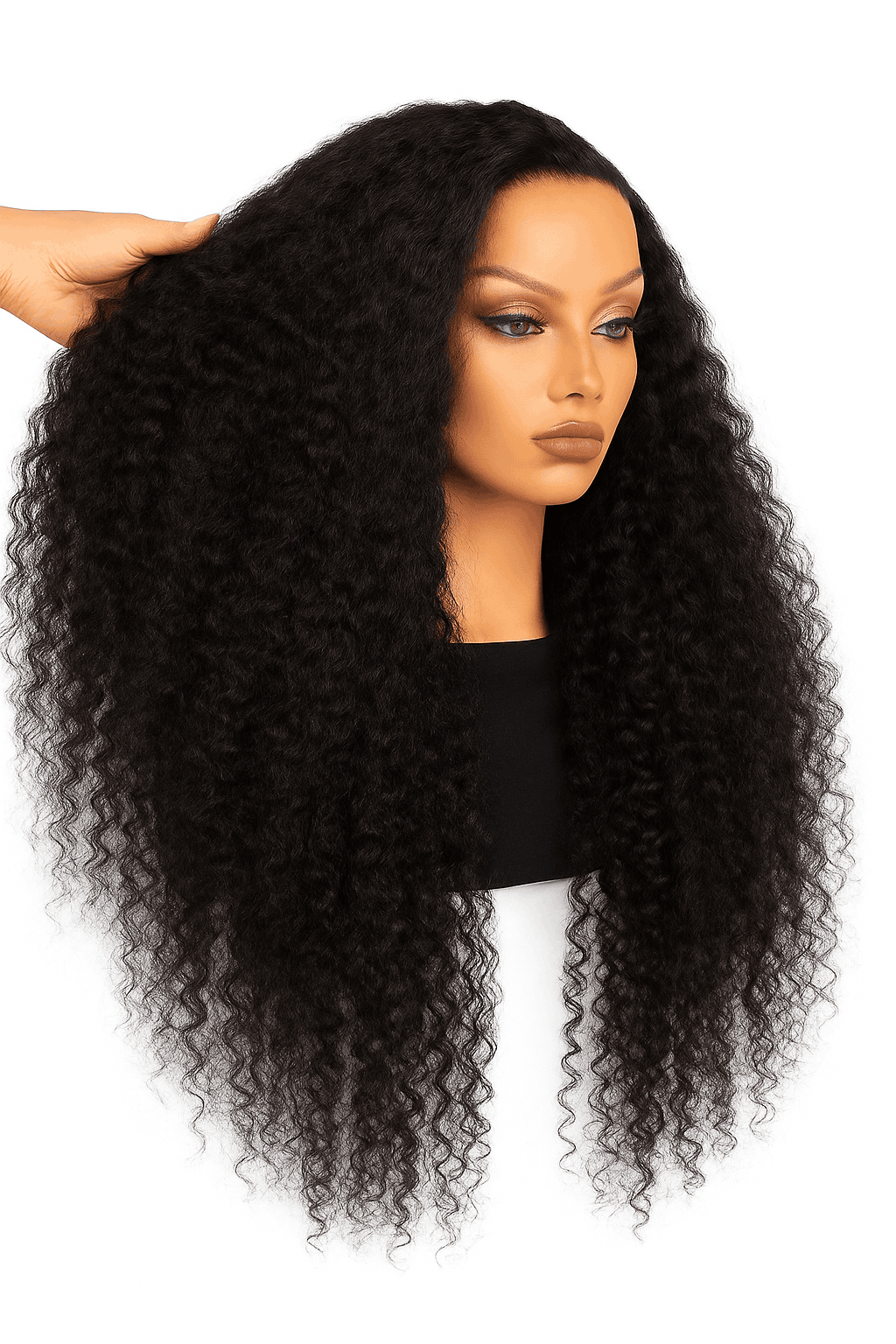 Water Curly HD Lace Wig with Deep Wave Volume-13x4 hd lace wig / United States / 34inches|200 Density